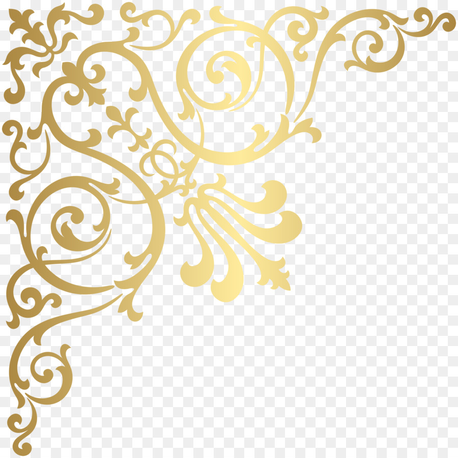 Baroque Ornamen Emas Seni Dekoratif gambar png 