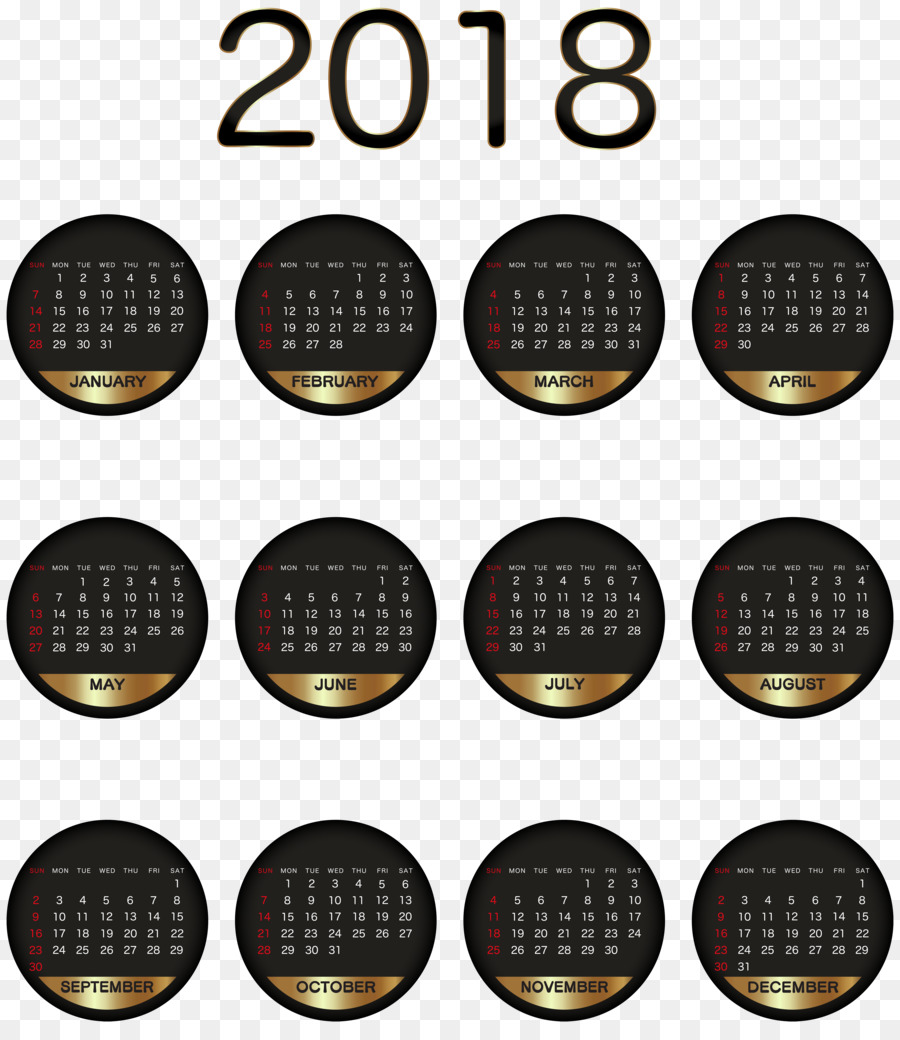 Kalender 2018，Bulan PNG