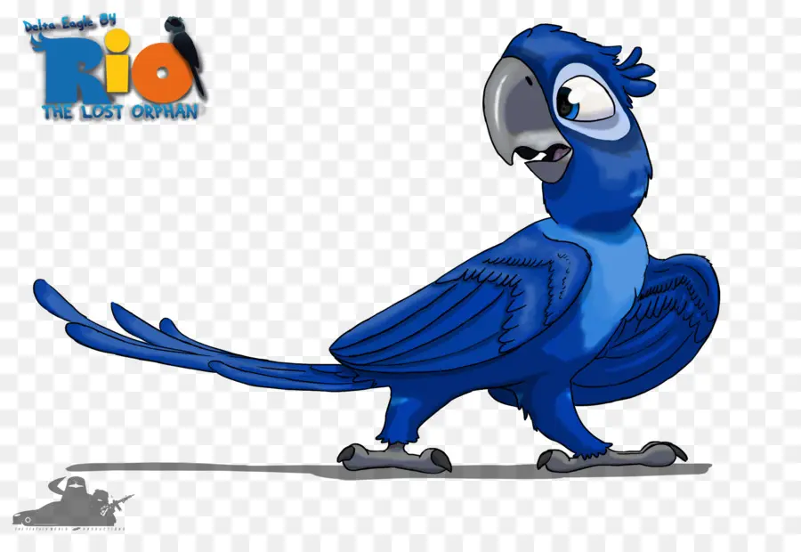 Burung Beo Biru，Kartun PNG