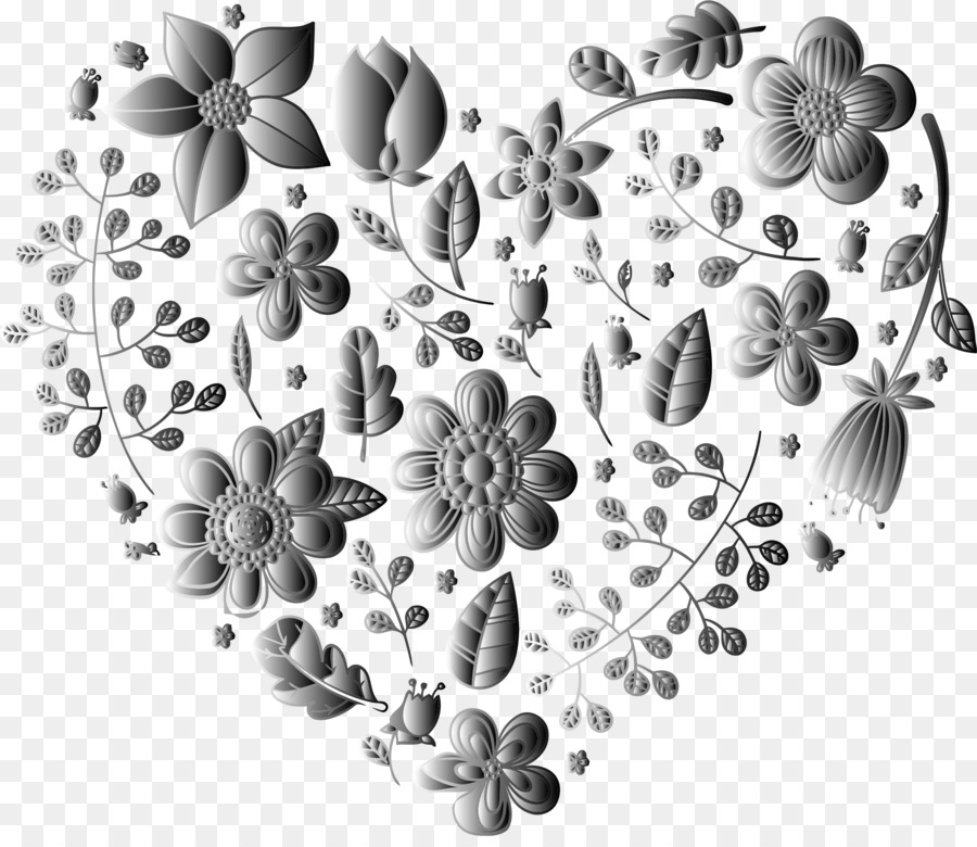 Bunga Hitam Putih Desktop Wallpaper Gambar Png