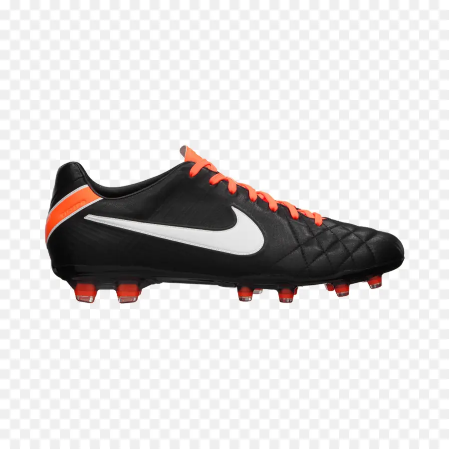 Cleat Sepak Bola Hitam，Sepatu PNG