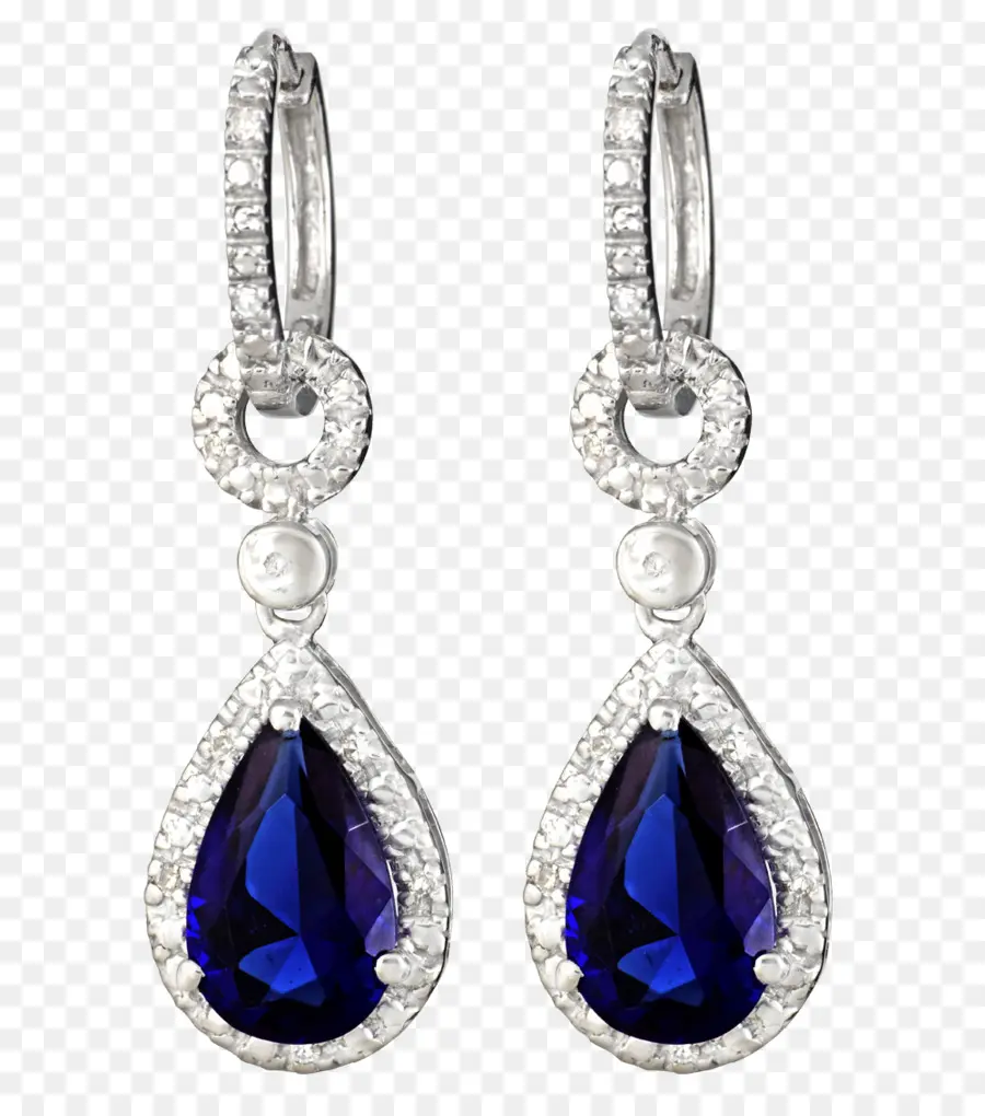 Anting Permata Biru，Aksesoris PNG