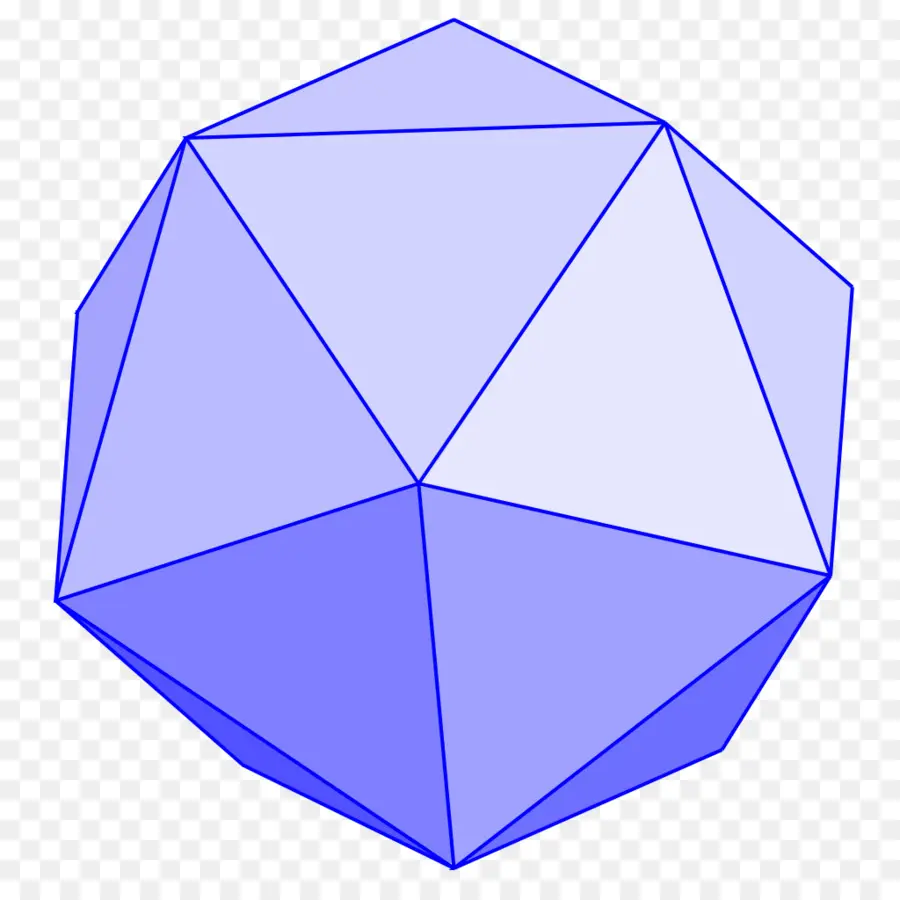 Ikosahedron，Icosahedron Biasa PNG