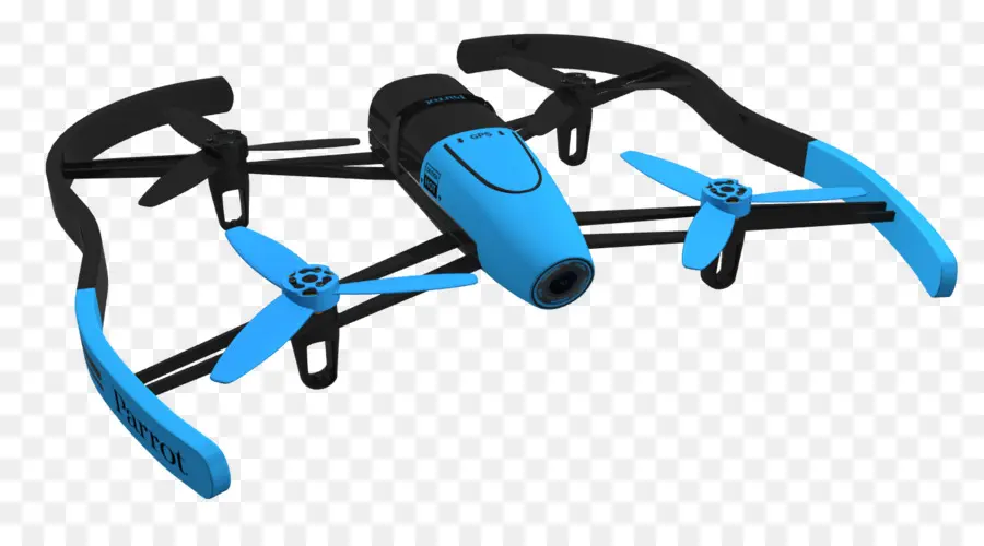 Drone Biru，Quadcopter PNG