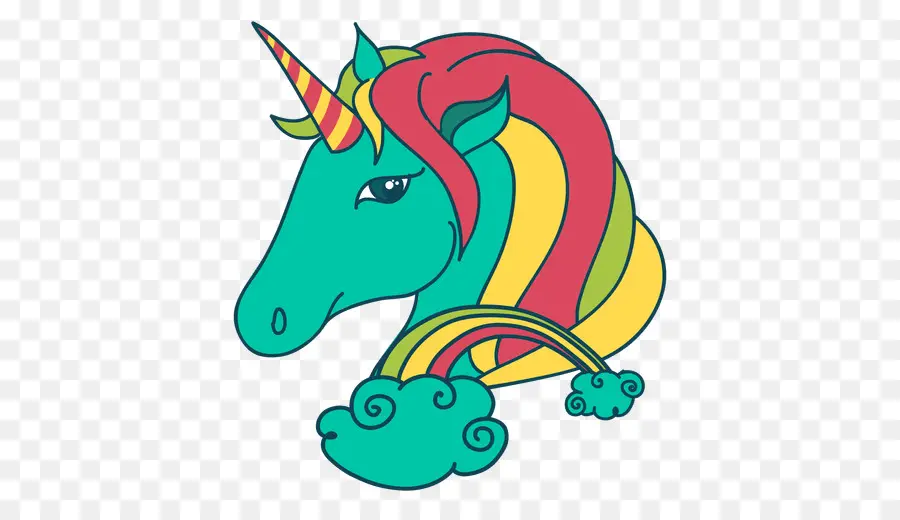 Unicorn Berwarna Warni，Unicorn PNG