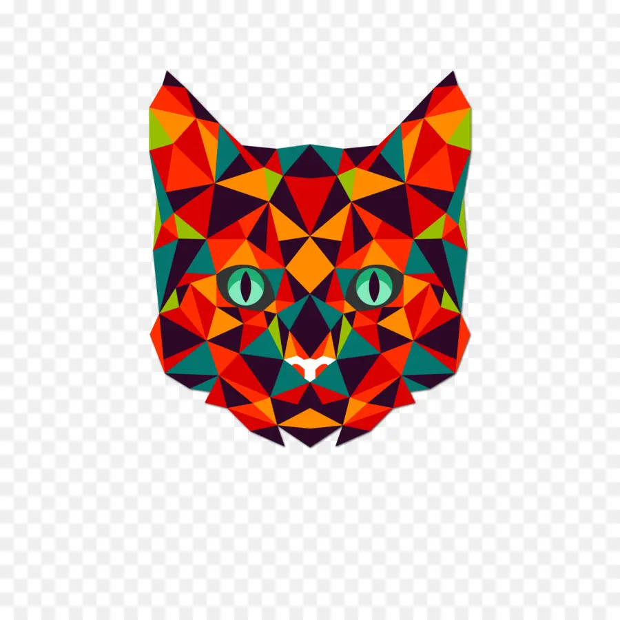 Kucing Geometris，Hewan PNG