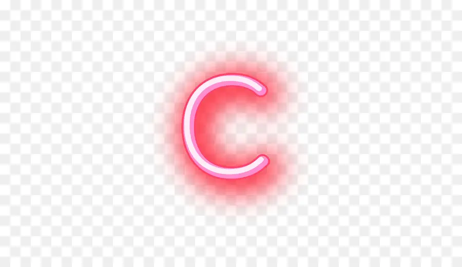 Huruf Neon C，Surat PNG