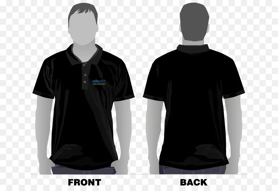 Kaos Polo Hitam，Depan PNG