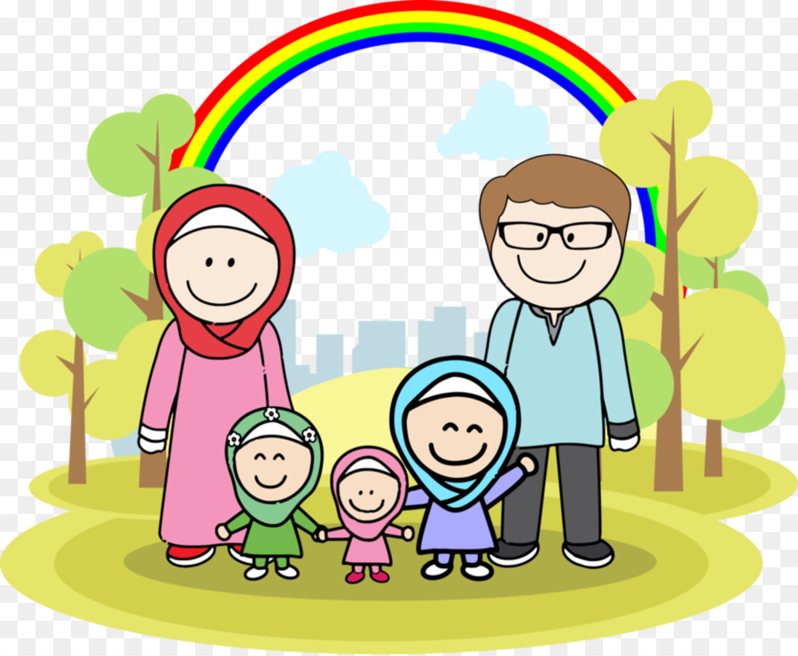 23 Gambar  Kartun Keluarga Muslim Kumpulan Kartun HD