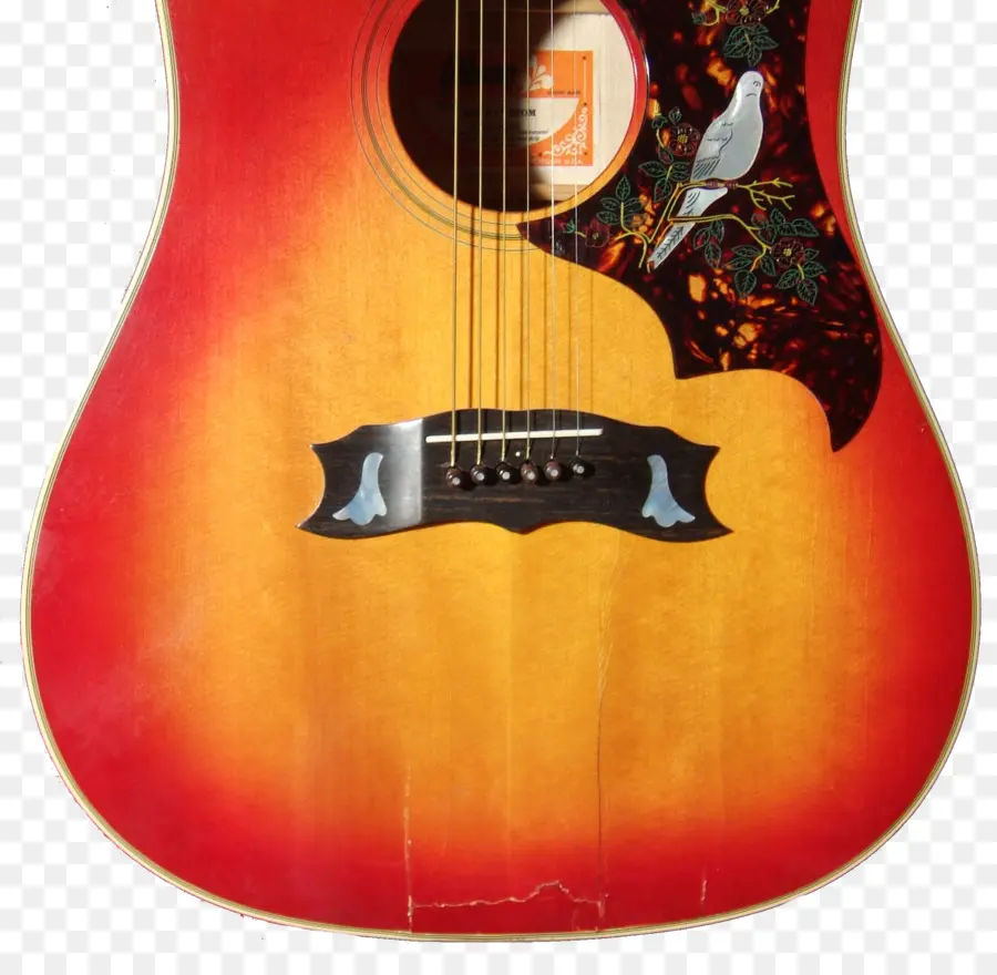 Gitar Merah Dan Kuning，Alat Musik PNG