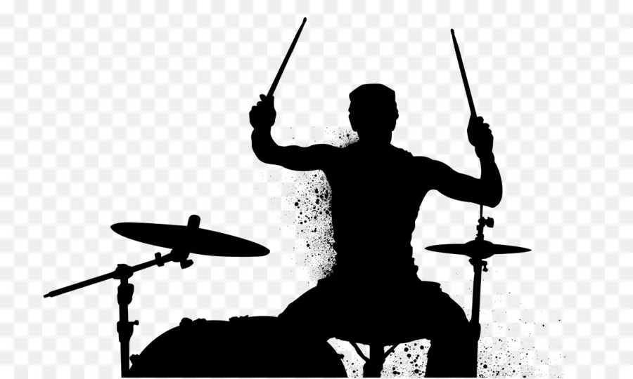 Siluet Pemain Drum，Drum PNG