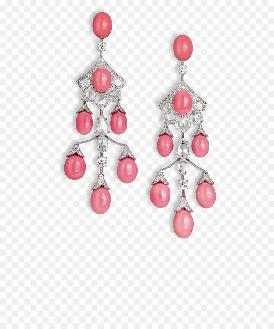 Anting，Berwarna Merah Muda PNG