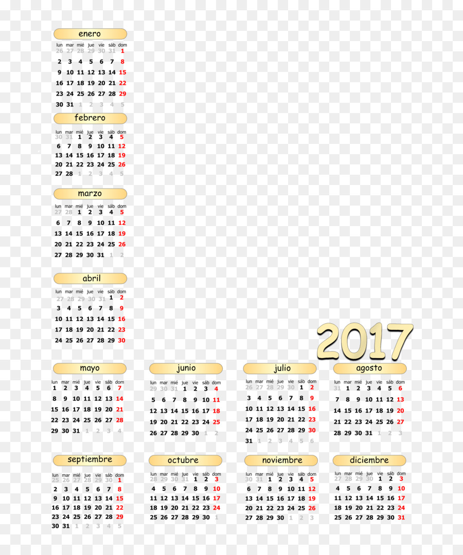 Kalender，Template PNG