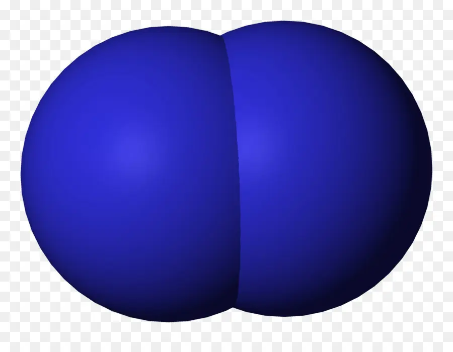 Molekul Nitrogen，Biru PNG