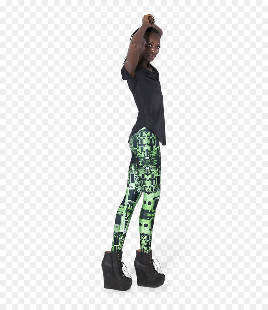 Wanita Dengan Legging Hijau，Pakaian PNG