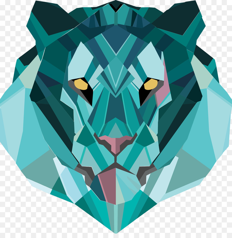 Harimau Geometris，Seni PNG