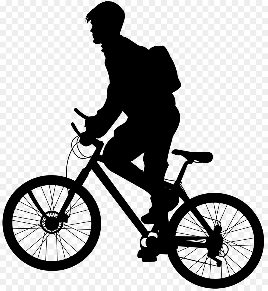 Sepeda Bersepeda Siluet gambar png