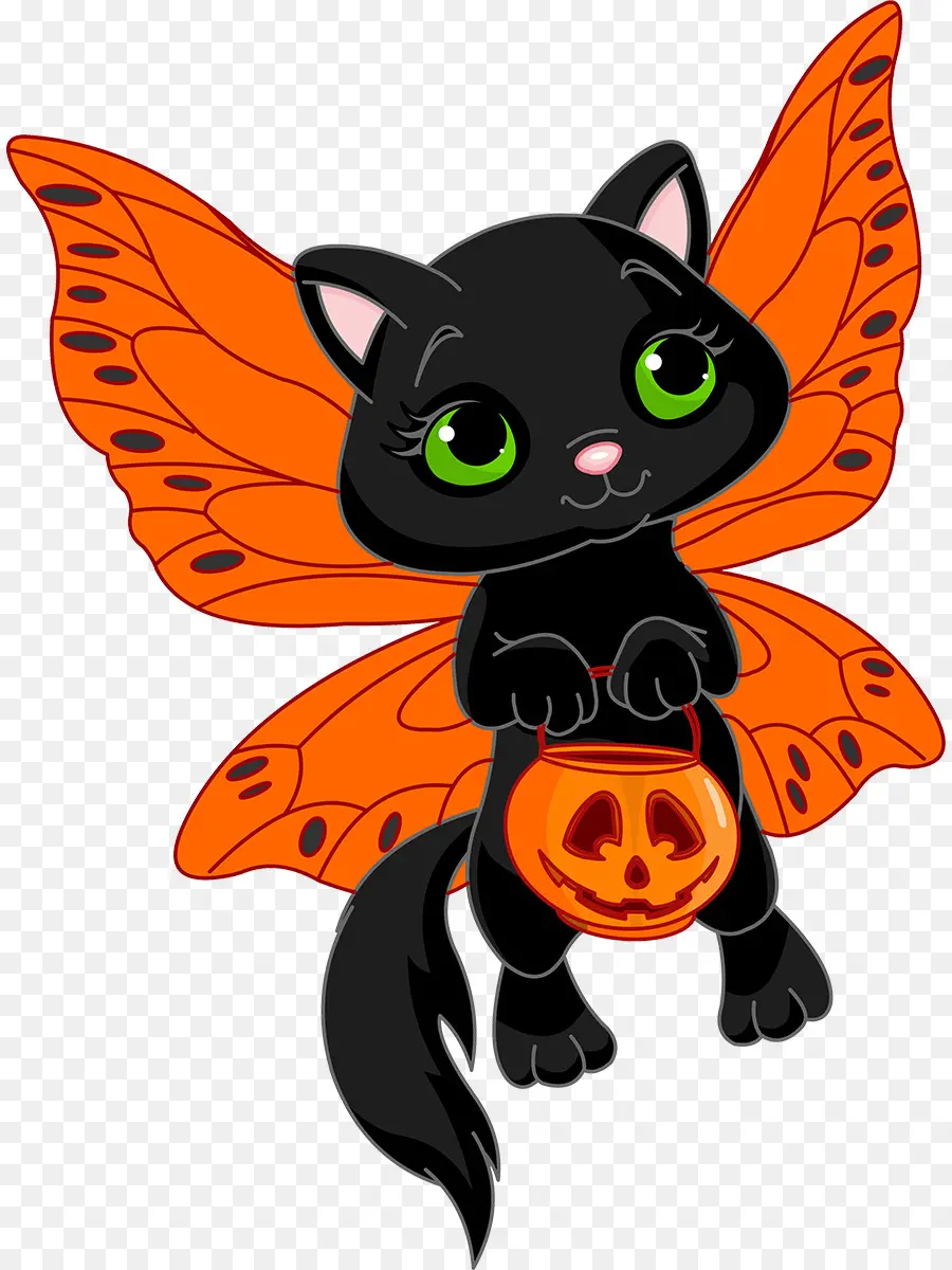 Kucing Hitam，Hallowen PNG