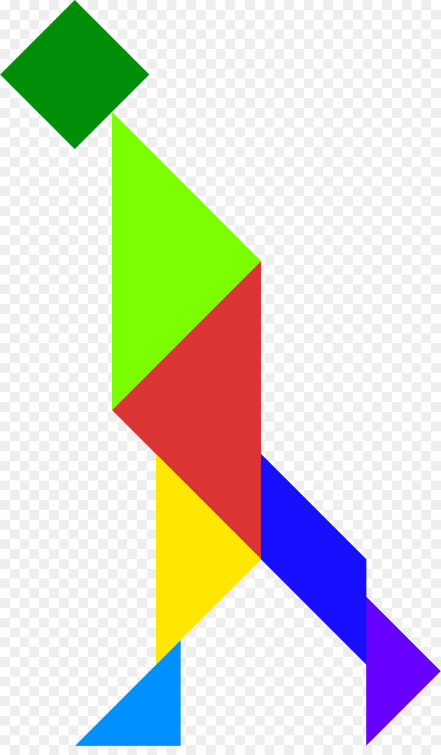 Tangram Berwarna Warni，Bentuk PNG