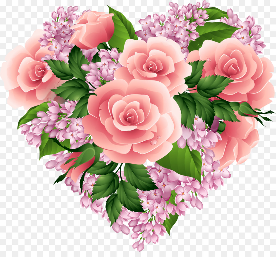 Bunga Jantung Desktop Wallpaper Gambar Png