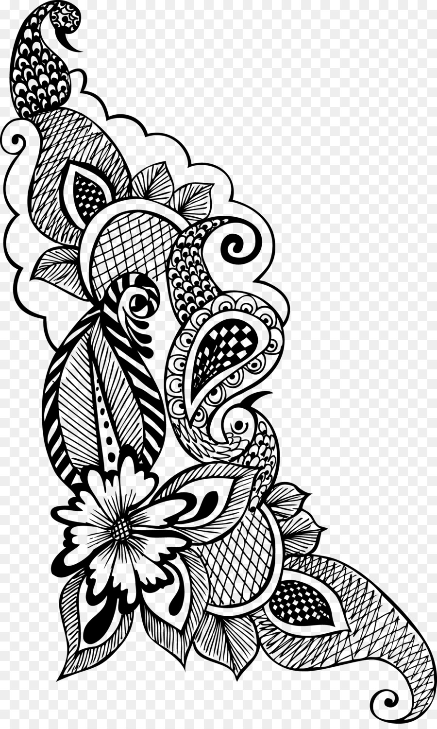 Ornamen，Desain Bunga PNG