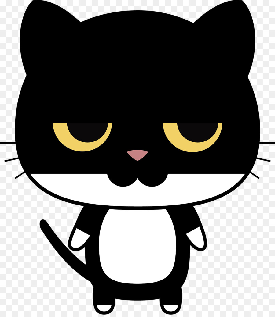 Kucing Kartun，Hitam PNG