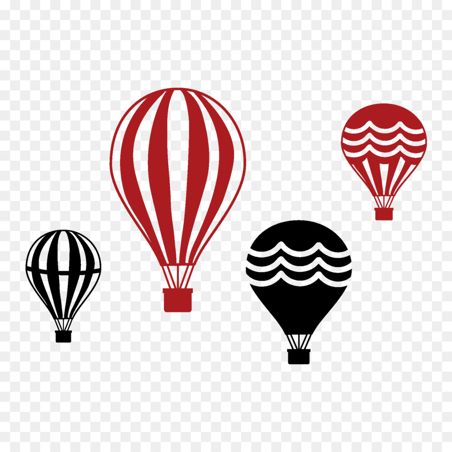 Balon Udara Panas，Stiker Dinding PNG