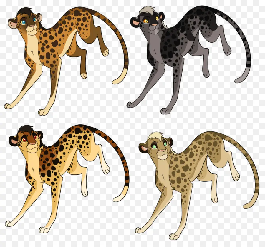 Cheetah Kartun，Bintik Bintik PNG