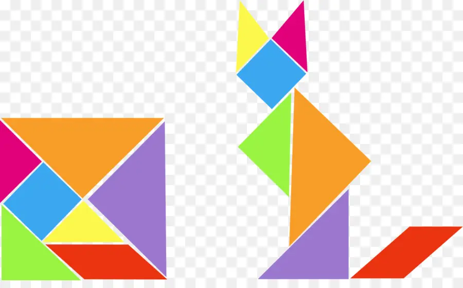 Tangram，Teka Teki Jigsaw PNG