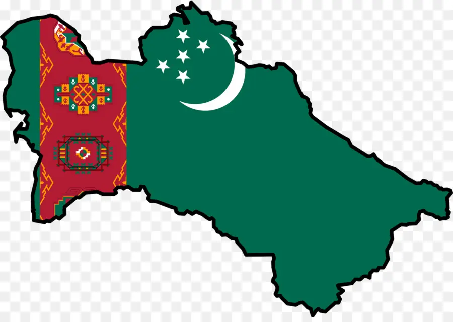 Peta Turkmenistan，Bendera PNG