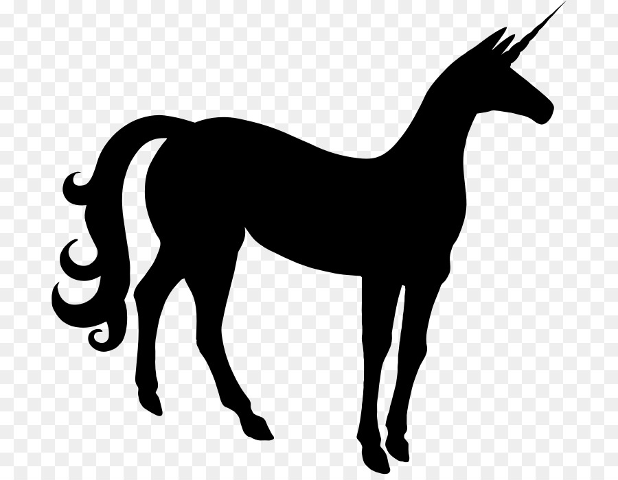 Siluet Unicorn，Fantasi PNG