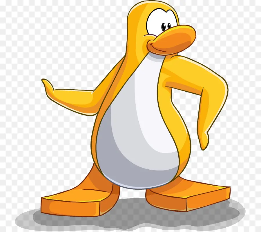 Pinguin Kuning，Maskot PNG