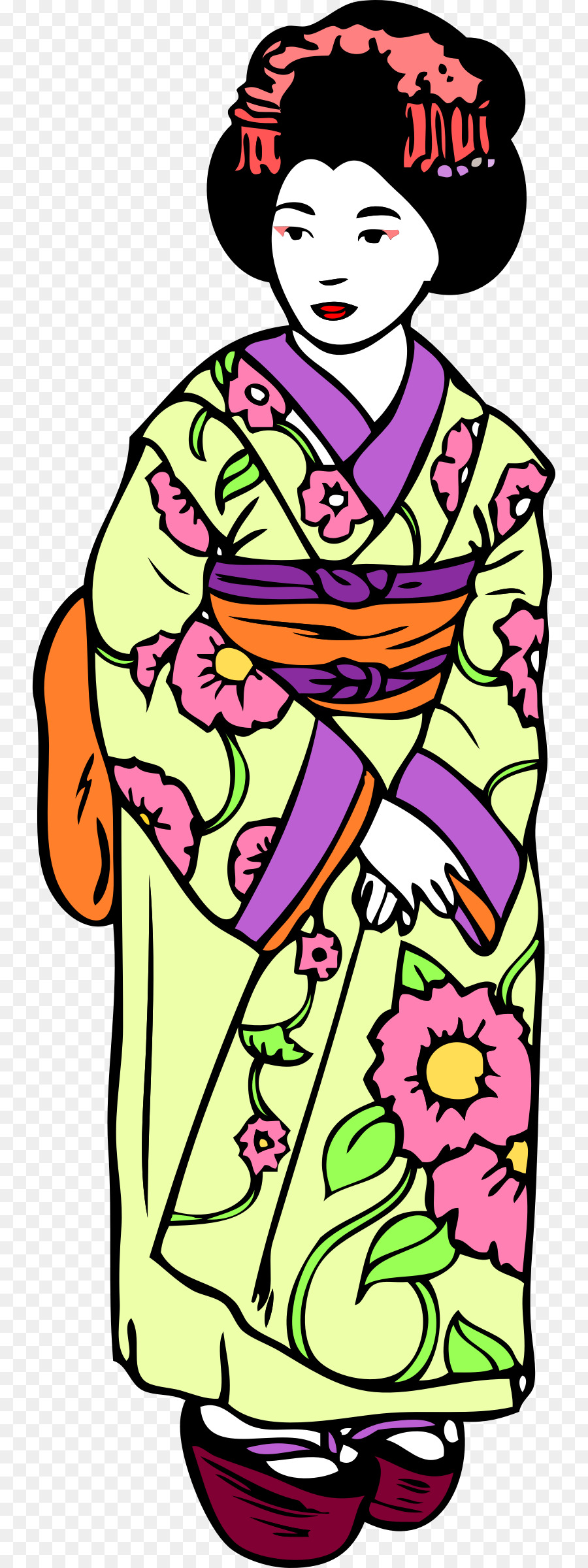 Geisha，Seni Jepang PNG