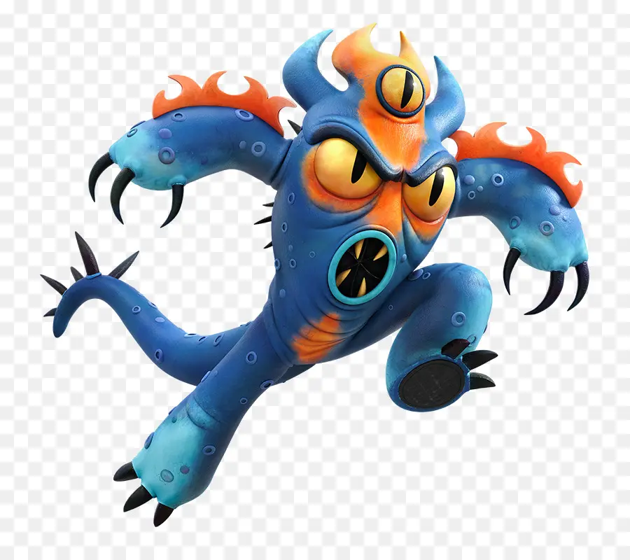 Monster Biru，Kartun PNG