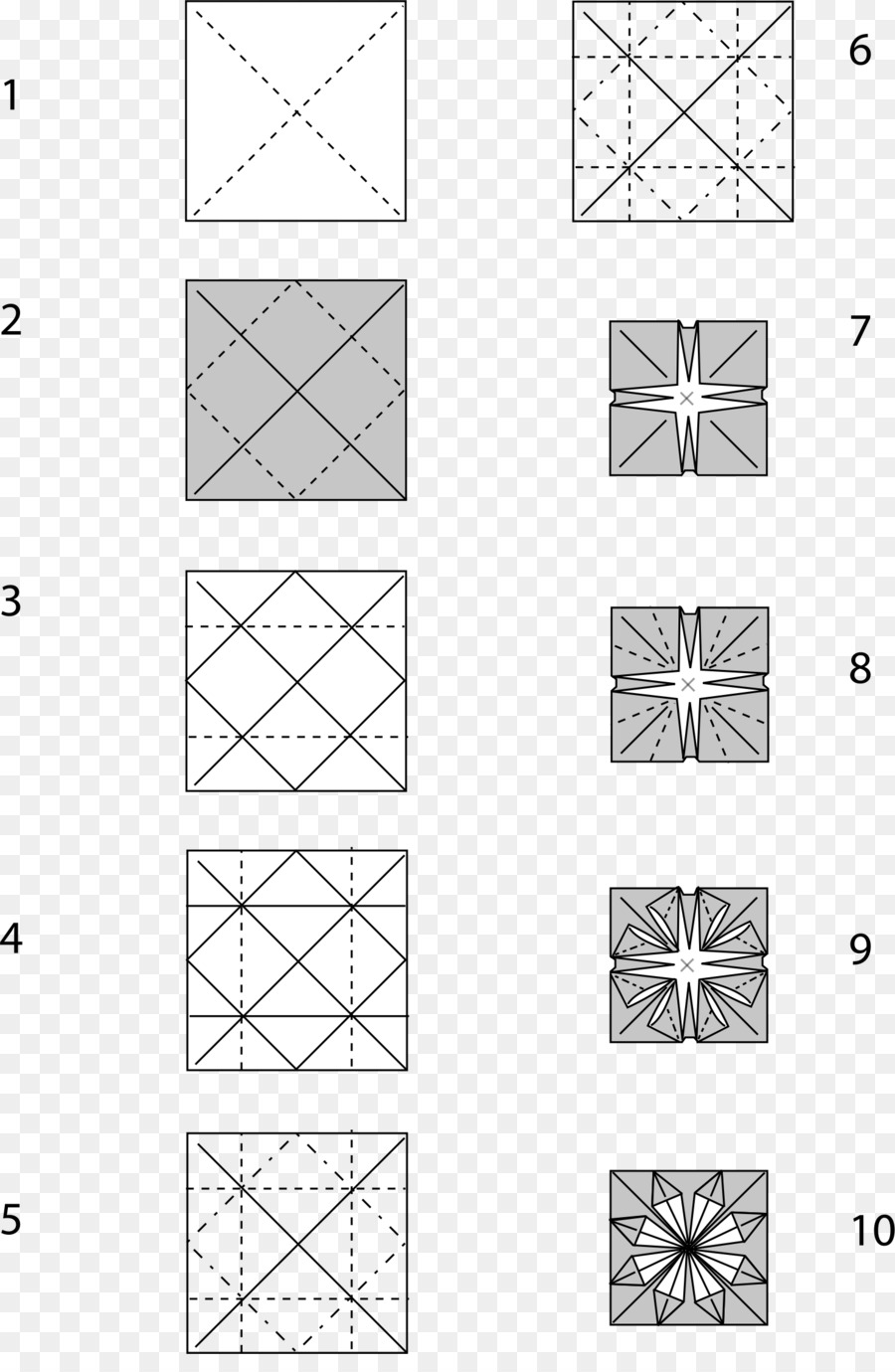 Instruksi Origami，Lipat PNG