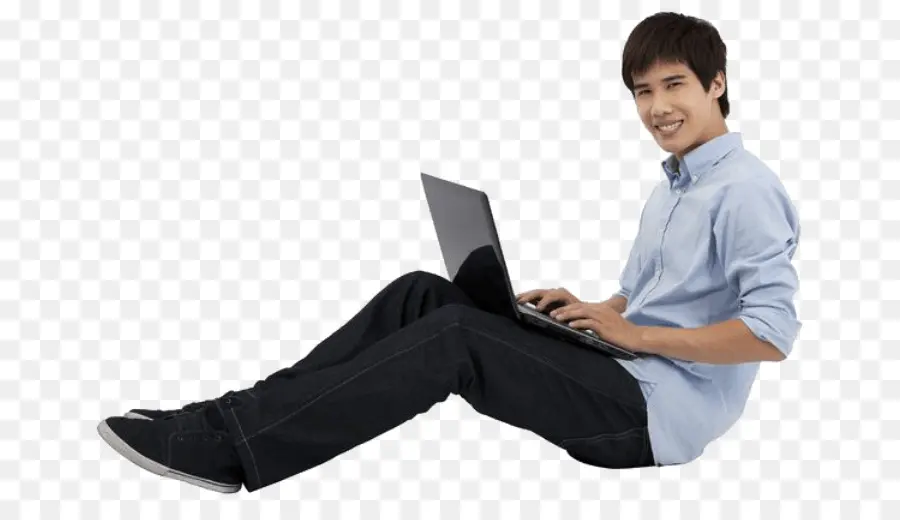 Pria Dengan Laptop，Komputer PNG