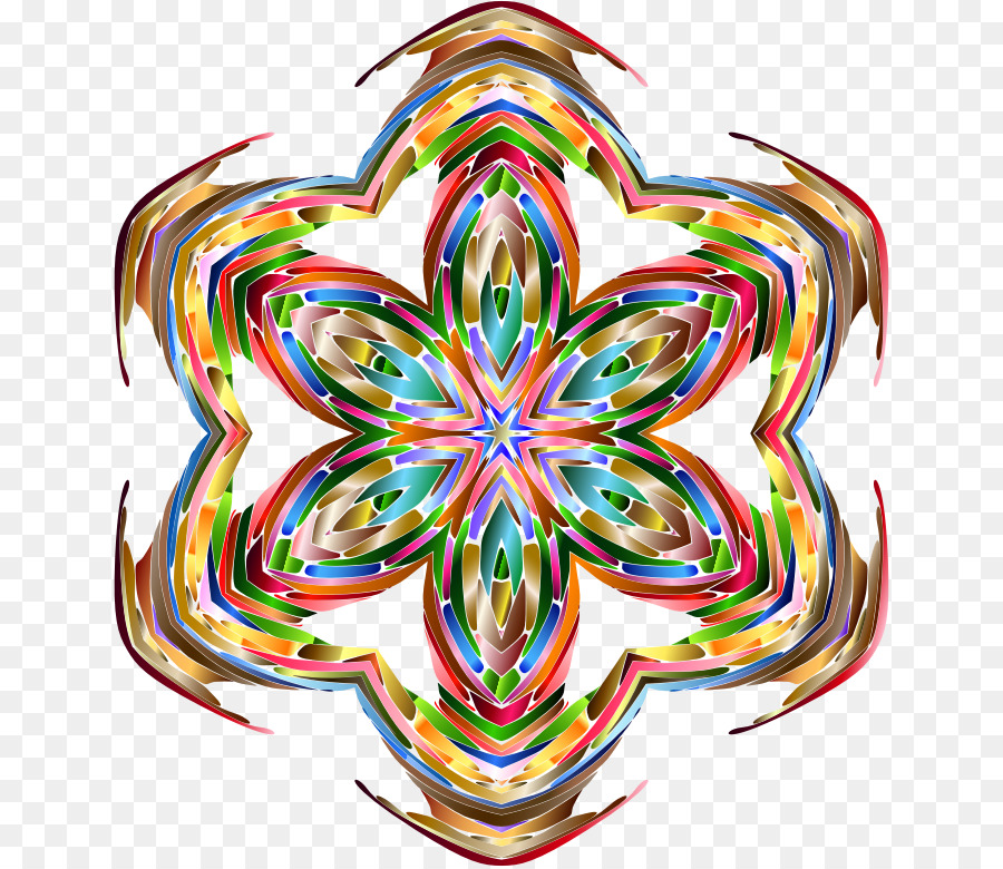 Mandala Berwarna Warni，Bunga PNG