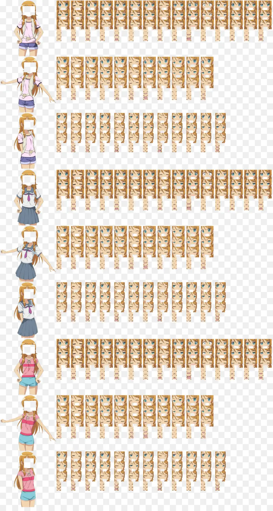 Gadis Anime，Sprite PNG