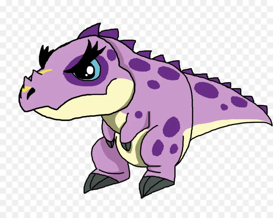 Dinosaurus Ungu，Kartun PNG