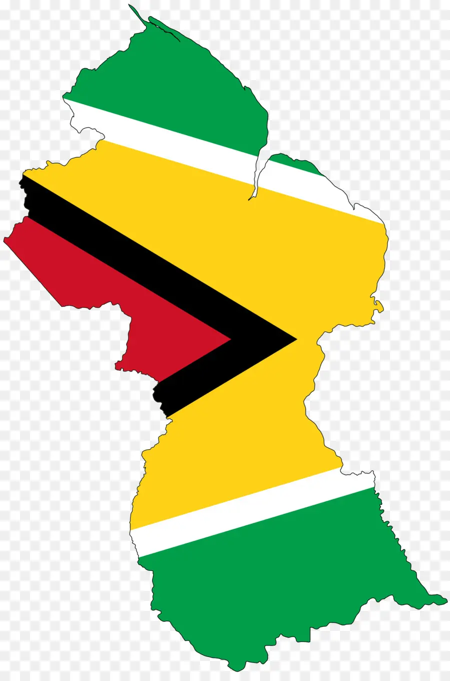 Bendera Guyana，Peta PNG