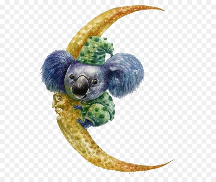 Koala Di Bulan Sabit，Bulan PNG