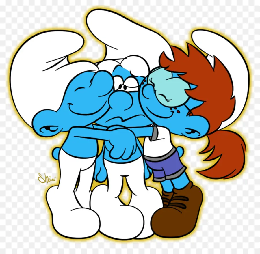 Pelukan Smurf，Biru PNG