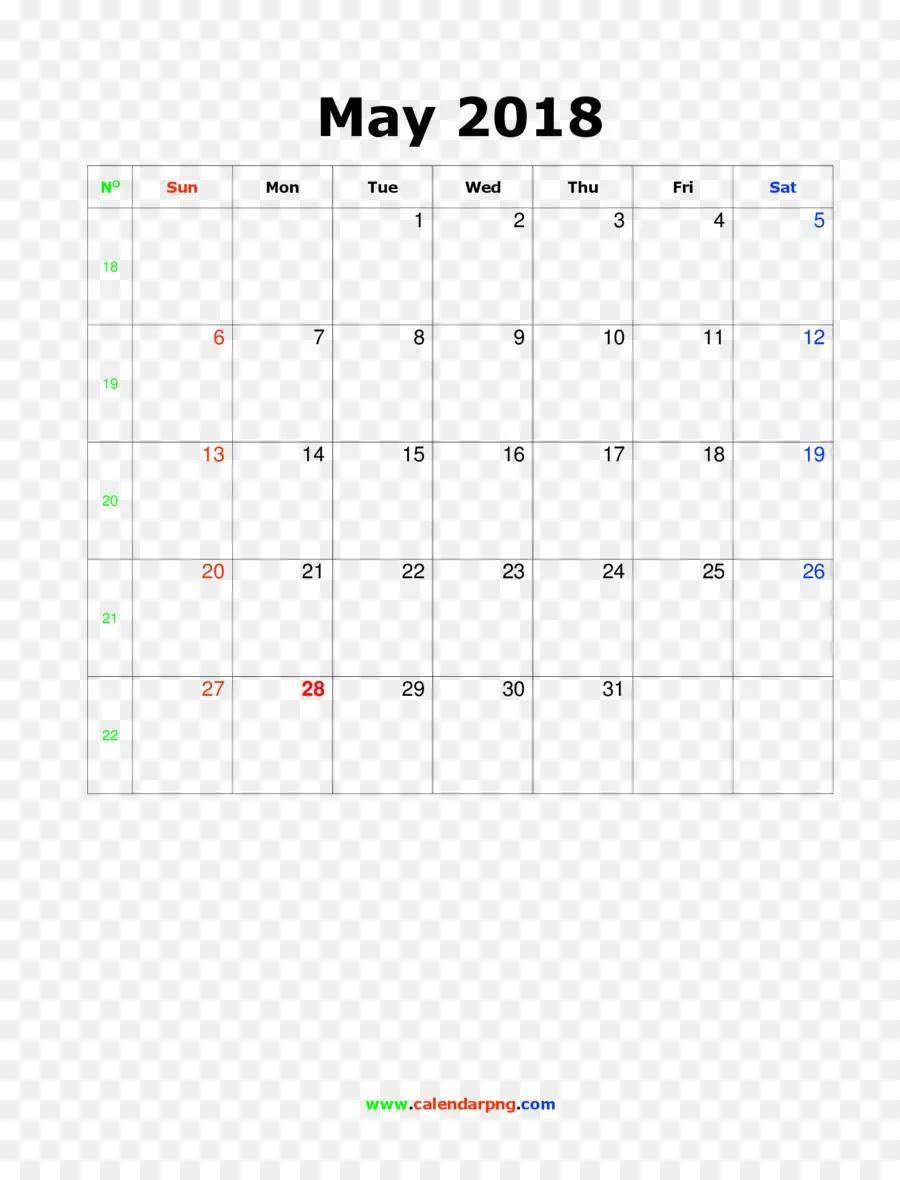 Kalender Mei 2018，Tanggal PNG