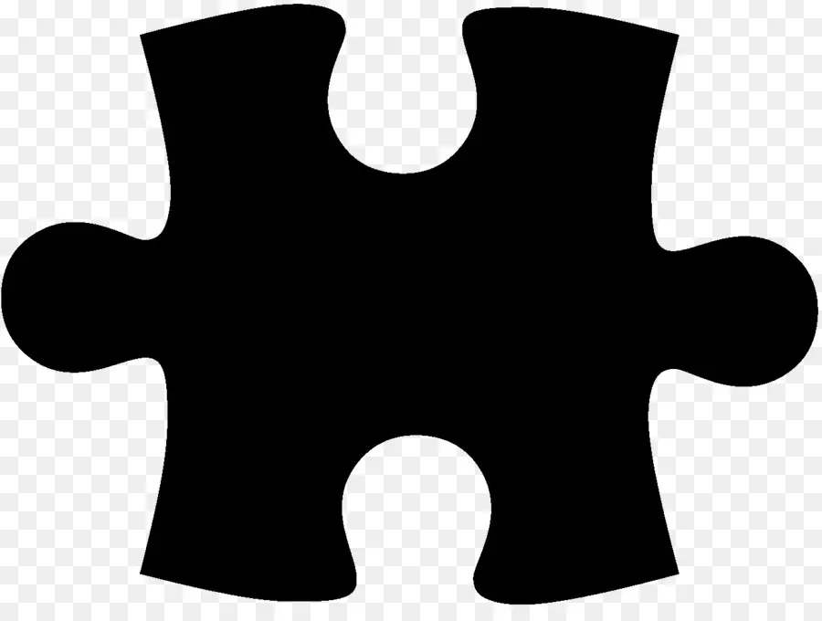 Potongan Puzzle，Hitam PNG