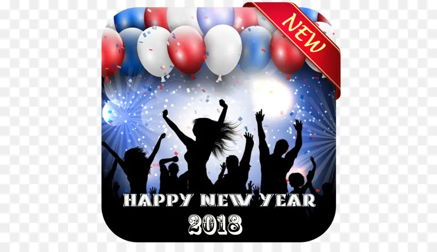 Selamat Tahun Baru 2018，Happy New Year 2018 PNG