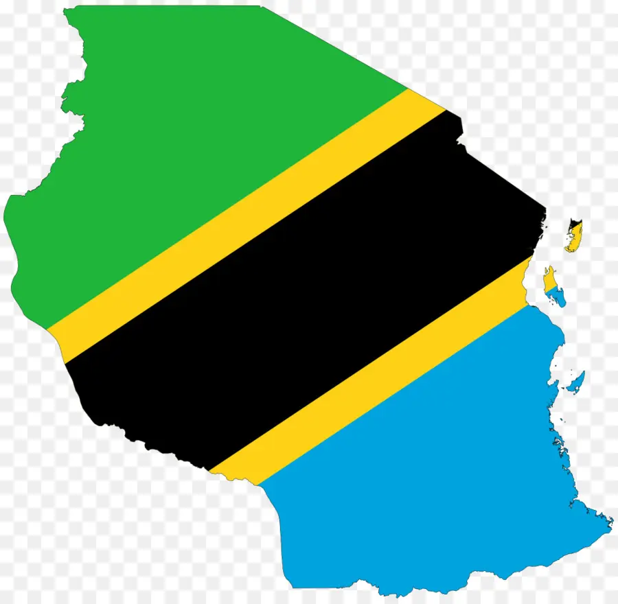 Peta Tanzania，Warna Bendera PNG