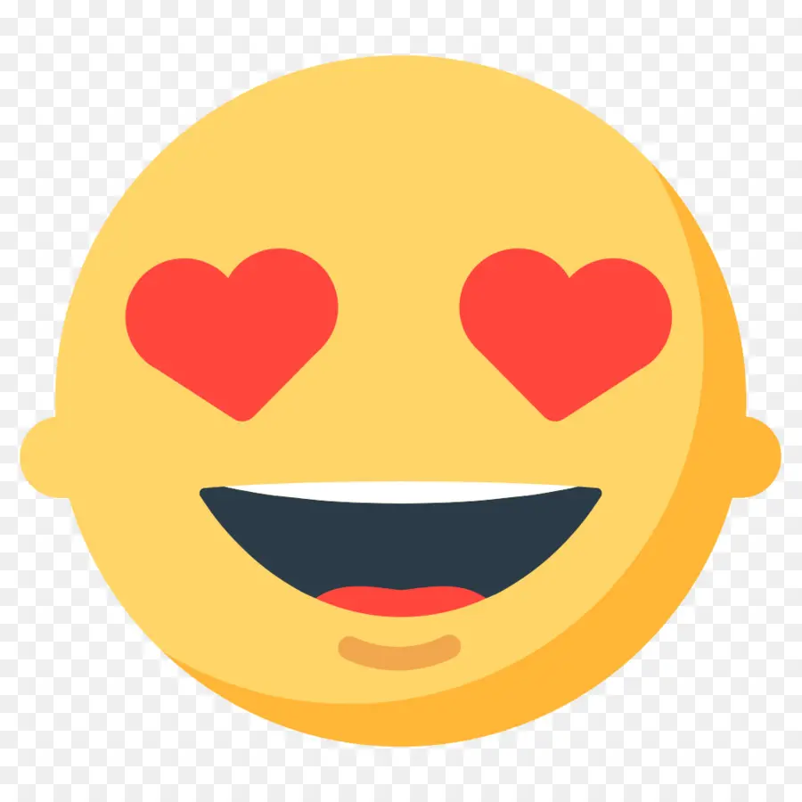 Emoji Mata Hati，Tersenyum PNG