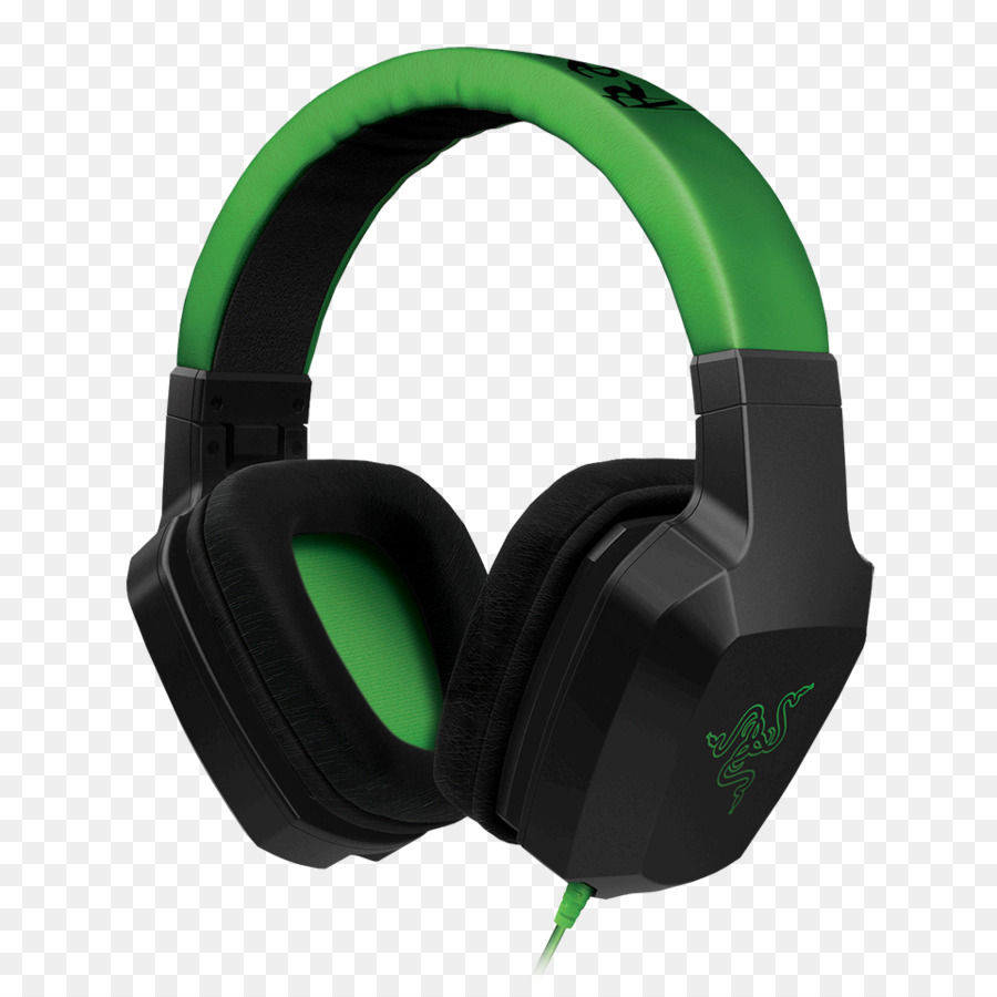 Headphone Hitam Dan Hijau，Audio PNG