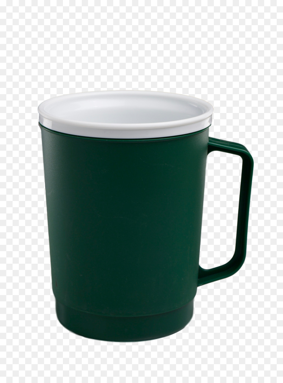 Mug Putih Dengan Gagang Merah，Cangkir PNG