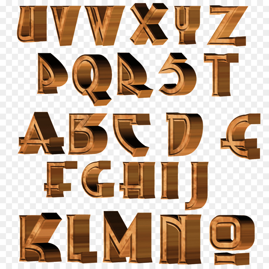 Huruf Kayu，Font PNG